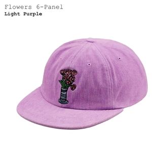 Supreme Flowers 6-Panel Hat FW18 Light Purple